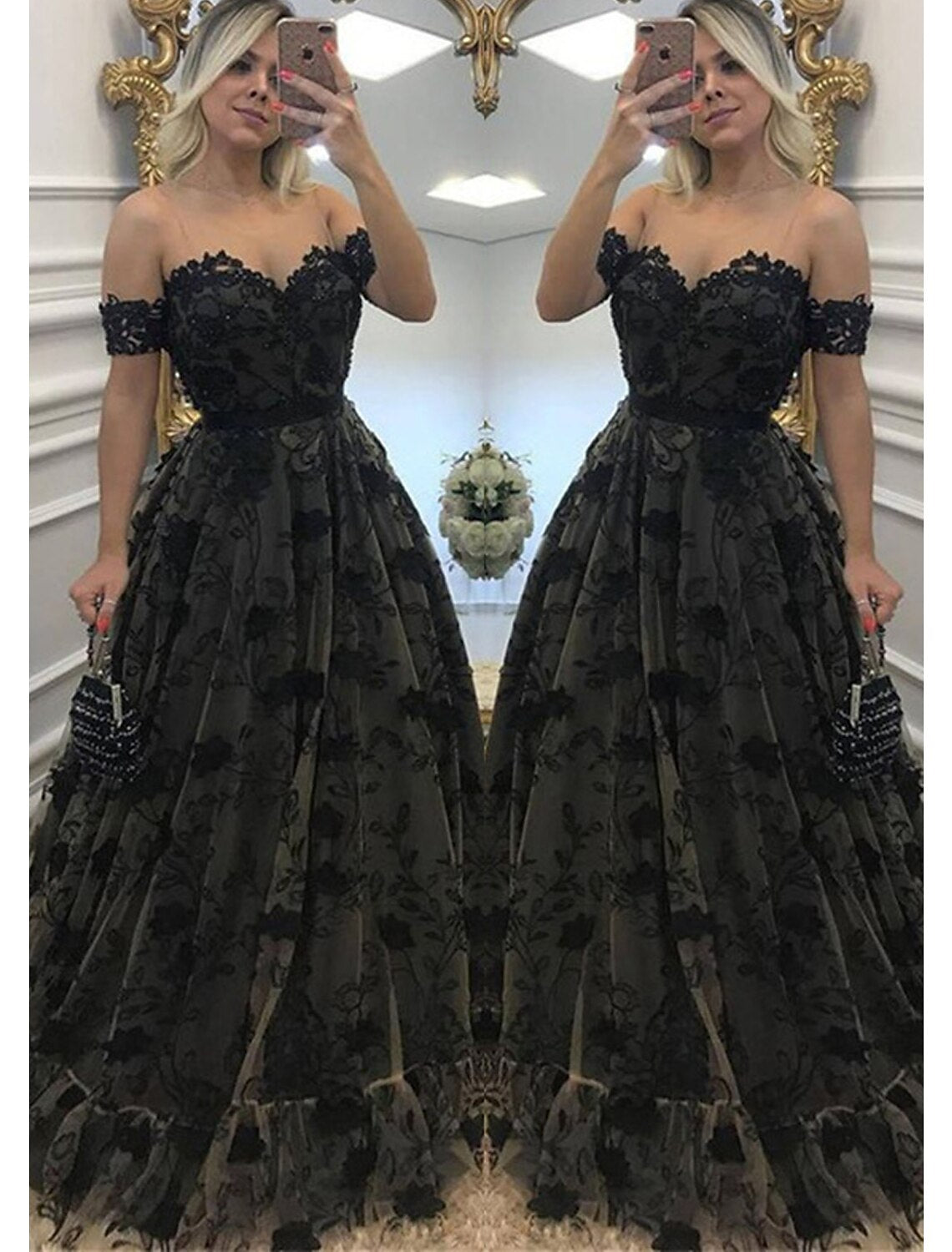 Vestido de fiesta de corte A con bloques de color, vestido formal de fiesta hasta el suelo, sin mangas, escote corazón, encaje, sin espalda, apliques de cuentas