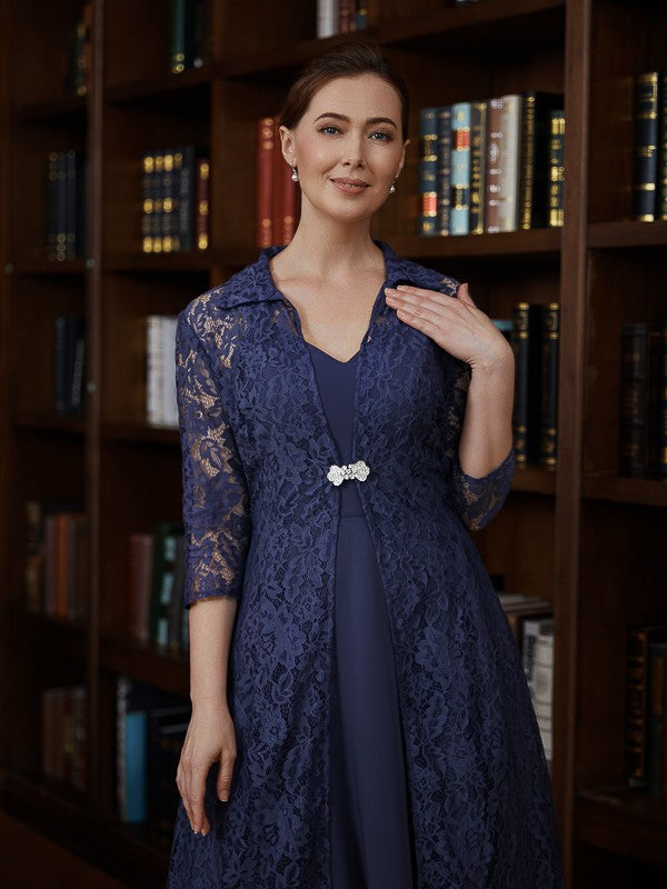 Vestidos para madre de la novia de corte A/princesa, de gasa, fruncidos, escote en V, sin mangas, hasta la rodilla