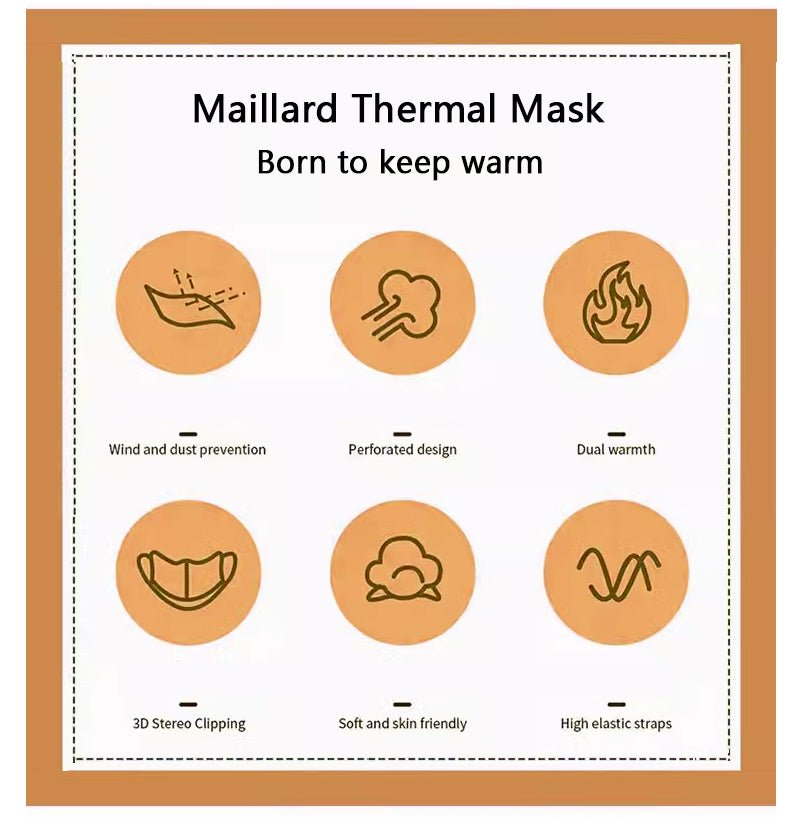 JIMISS-Maillard - Mascarilla térmica para otoño/invierno, resistente al viento y al frío (1 unidad)