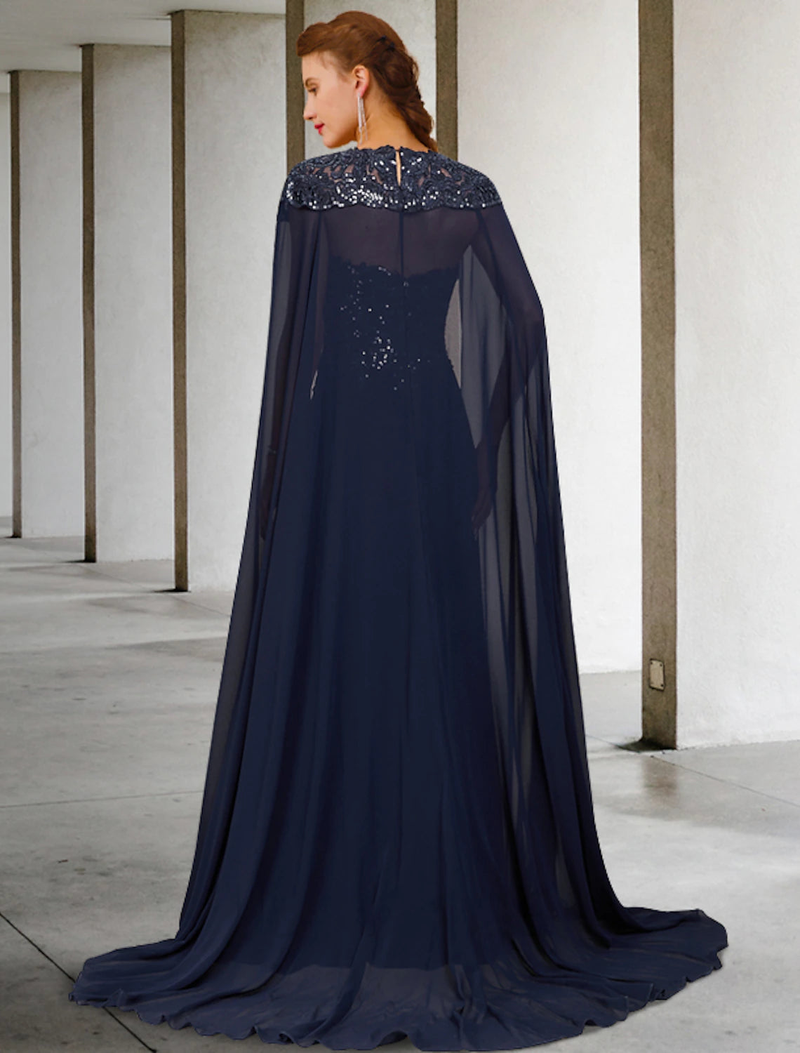 Vestido de madre de la novia de dos piezas, corte A, estilo vintage, elegante, sin tirantes, largo hasta el suelo, de gasa, con encaje y lentejuelas, sin mangas y apliques de lentejuelas.