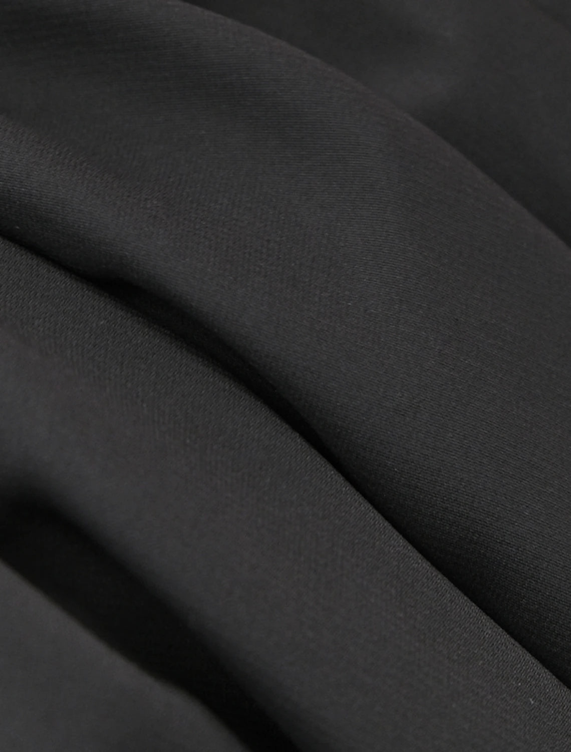 Black Chiffon A-Line Floor-Length with V-Neck & Plunging V-neck + High slit (for Evening-Party & Formal-Event)