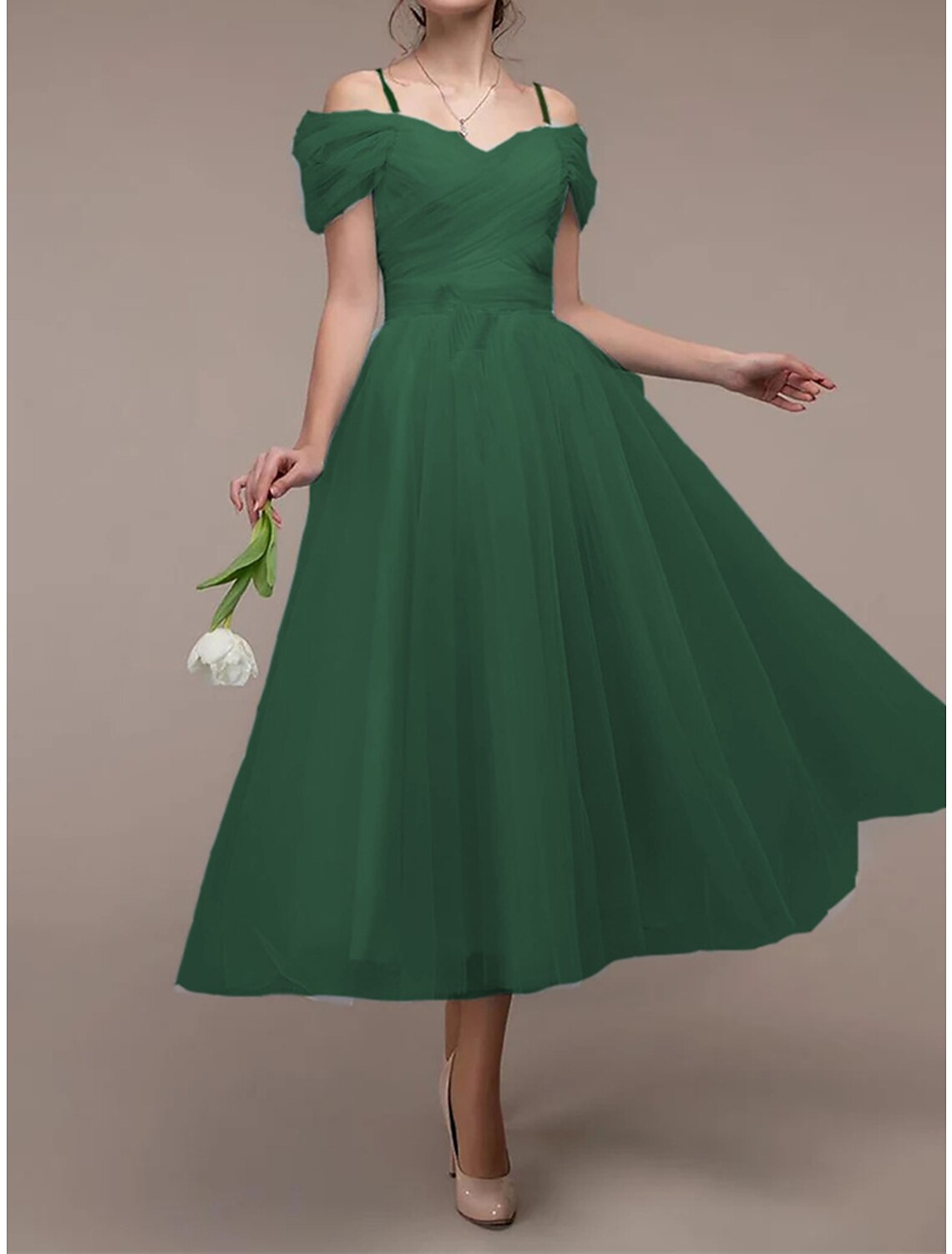 Women's Party Dress Homecoming Dress Cocktail Dress Midi Dress Pink Wine Dark Green Short Sleeve Pure Color Mesh Spring Fall Winter V Neck Fashion Wedding Guest Birthday Vacation