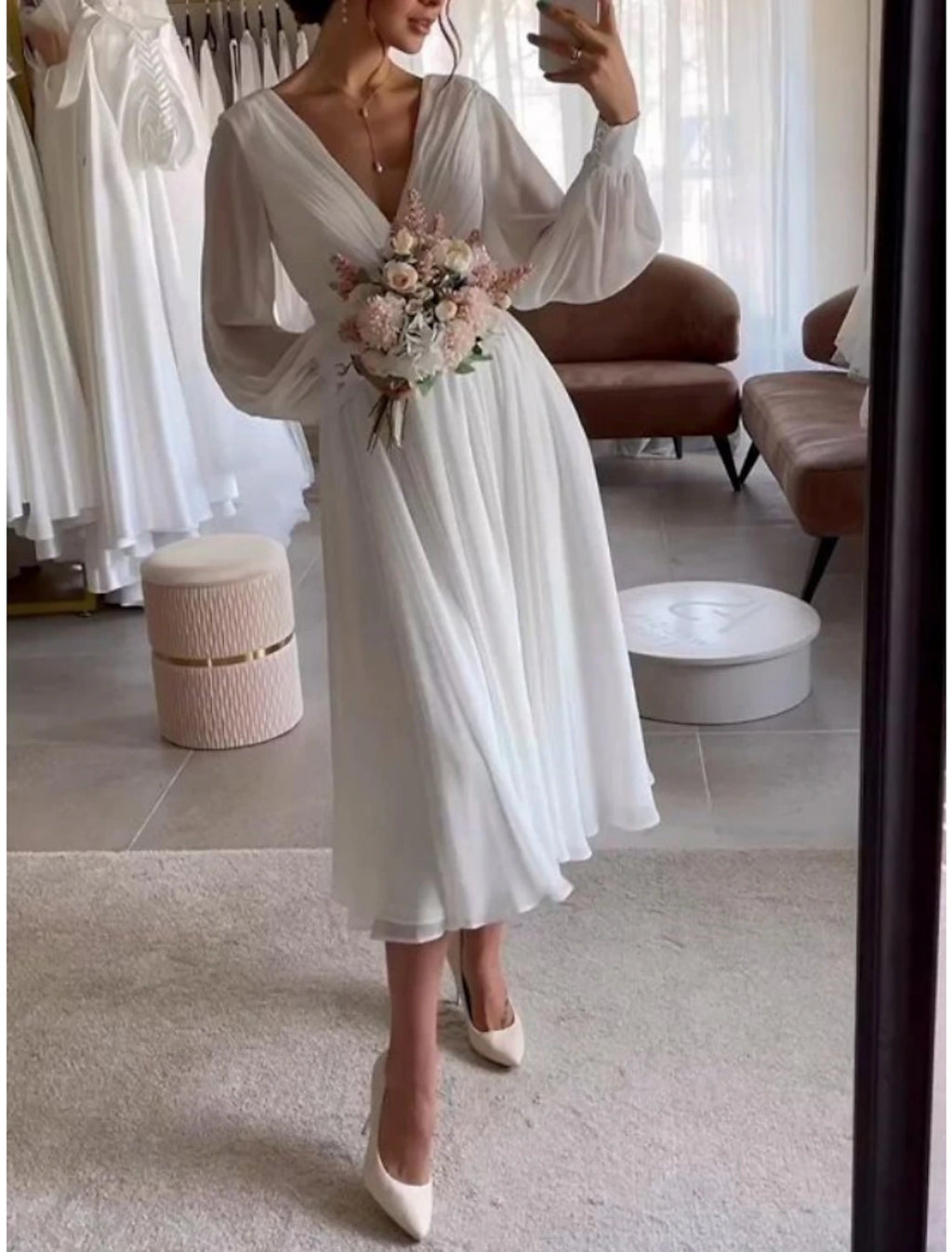 Vestidos de novia sencillos para despedida de soltera, vestidos de novia con brillo y destellos, vestido de fiesta, hombros descubiertos, sin mangas, hasta la rodilla, vestidos de novia de satén con pliegues y apliques.