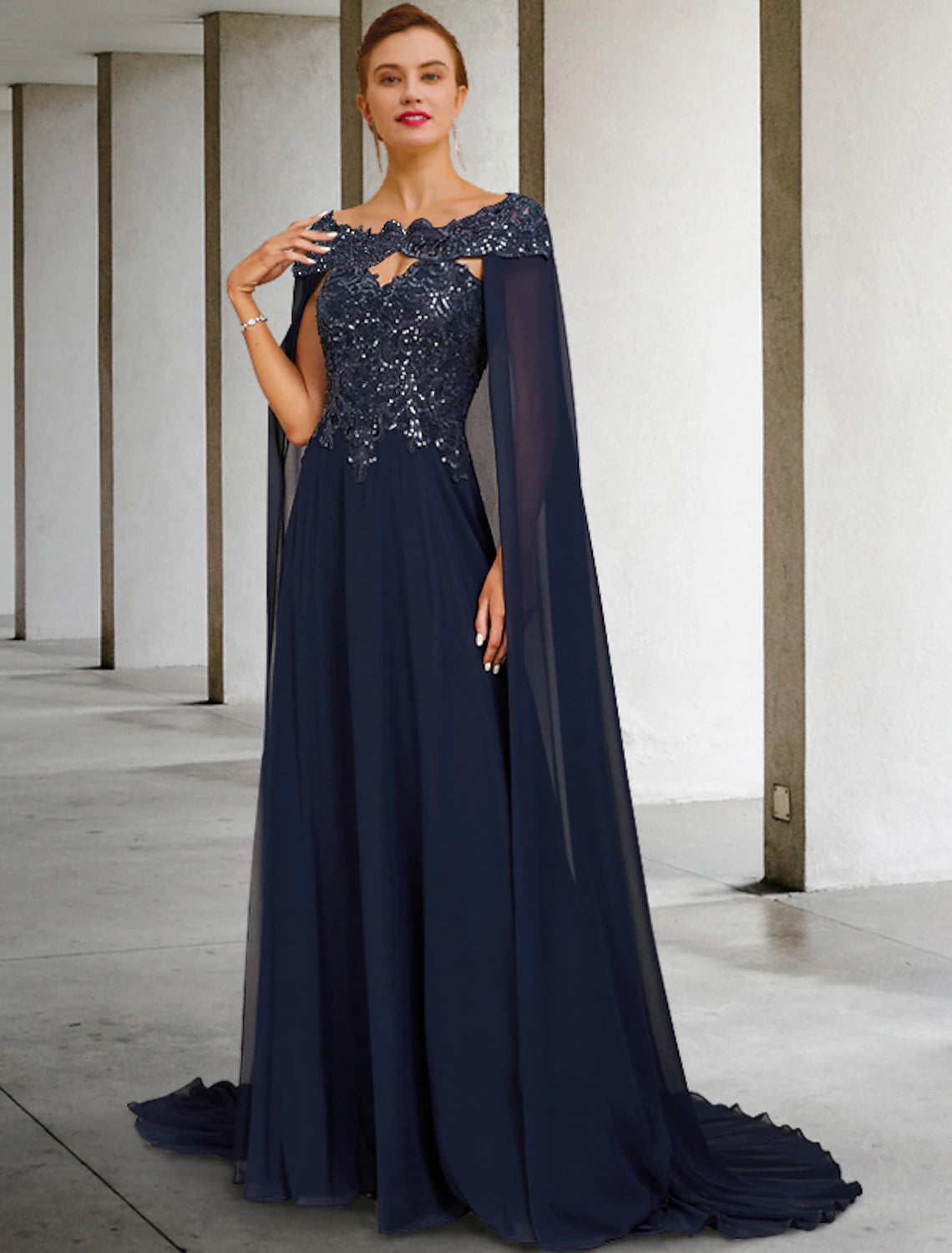 Vestido de madre de la novia de dos piezas, corte A, estilo vintage, elegante, sin tirantes, largo hasta el suelo, de gasa, con encaje y lentejuelas, sin mangas y apliques de lentejuelas.