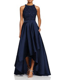 Vestidos de invitada de boda de corte A, vestido negro brillante, vestido de fiesta de talla grande, semiformal, asimétrico, sin mangas, cuello joya, para invitada de boda de otoño, satén con cuentas y lentejuelas