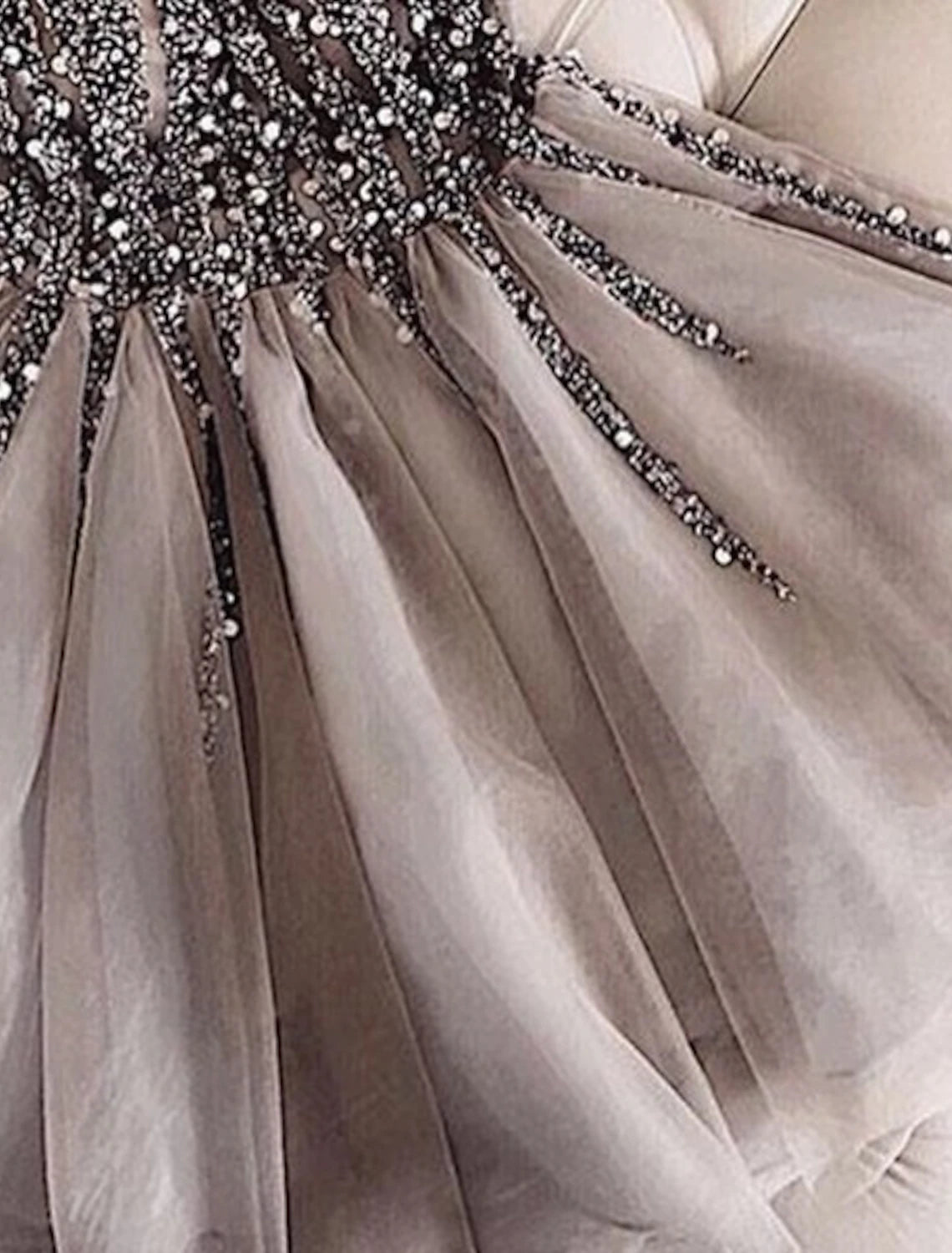 Abiti da ballo a trapezio, scintillanti e brillanti, da festa, per compleanni, corti/mini, senza maniche, scollo a V, in tulle con glitter