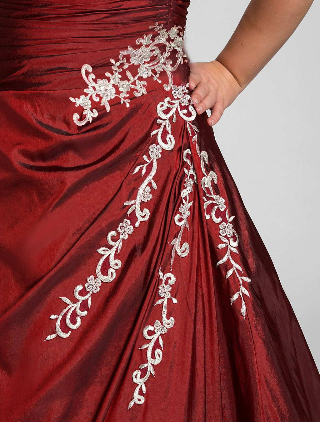 Burgundy Satin A-Line Sweetheart Floor-Length Evening Dress