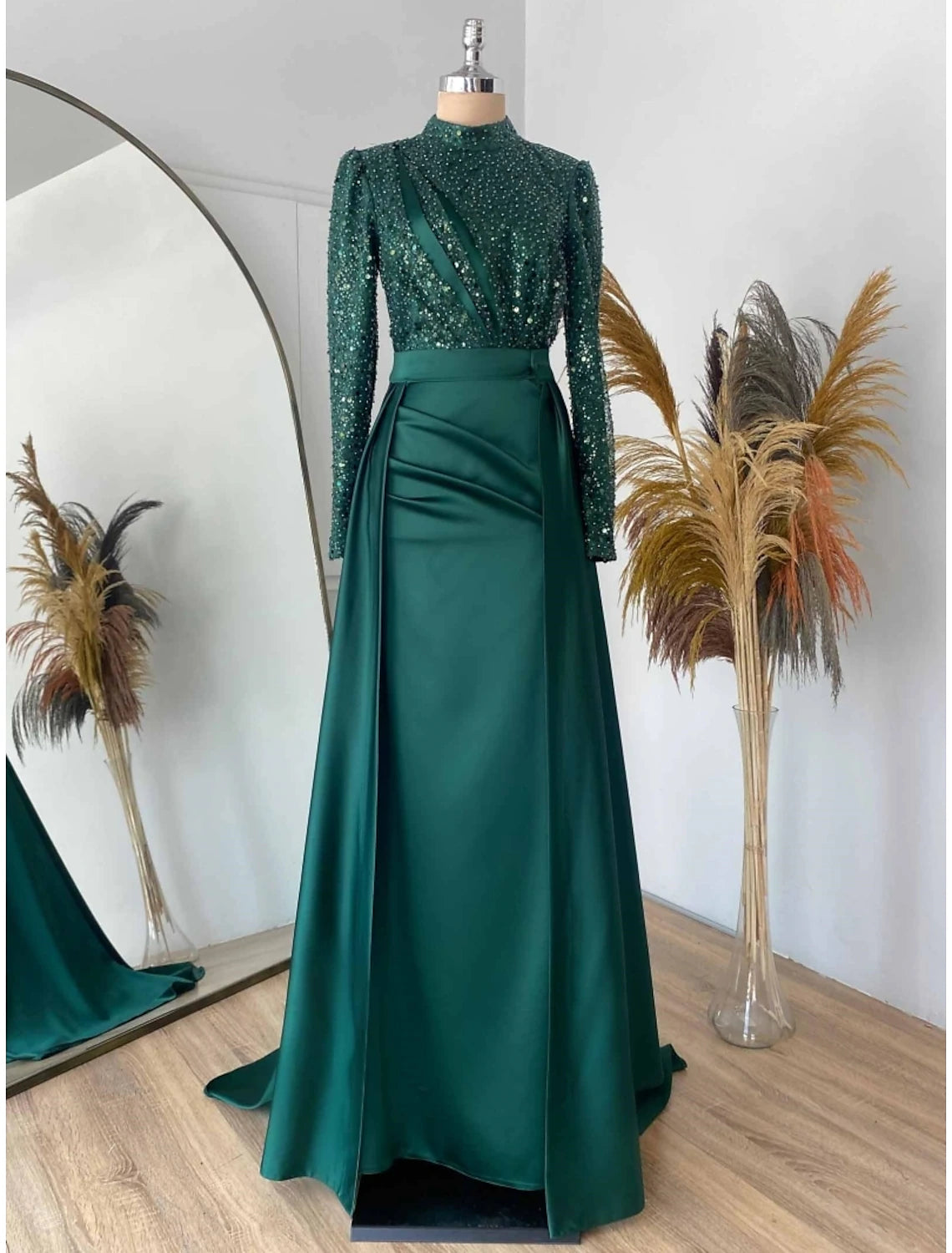 Sheath Formal Dress Evening Gown Christmas Red Green Dress Formal Swee – JiMiss Dresses