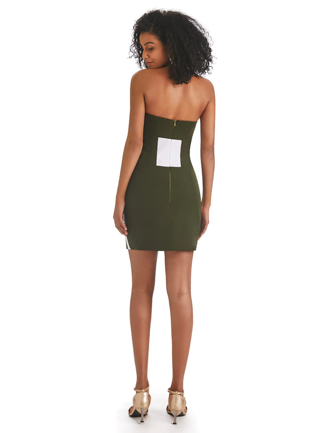 Sheath / Column Homecoming Dresses Color Block Dress Graduation Birthday Short / Mini Sleeveless Strapless  Fabric with Fringe 2025