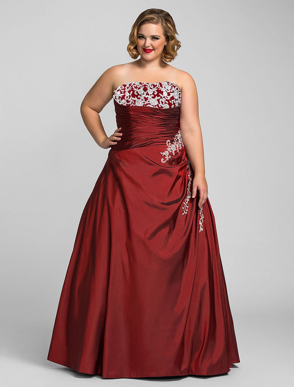 Burgundy Satin A-Line Sweetheart Floor-Length Evening Dress
