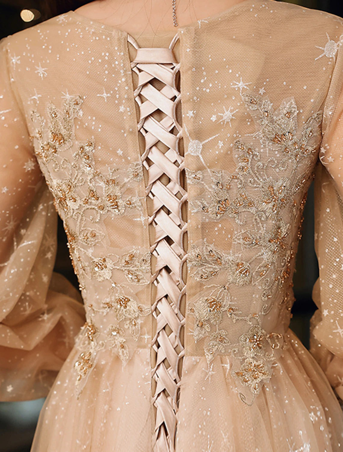 Abiti da ballo a trapezio, graziosi abiti da cerimonia, da invitare a nozze, lunghi fino al pavimento, con scollo gioiello, in tulle con applicazioni di paillettes