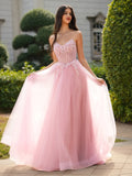 Romantic A-Line Sweetheart Strapless Open-Back Long Prom Gown