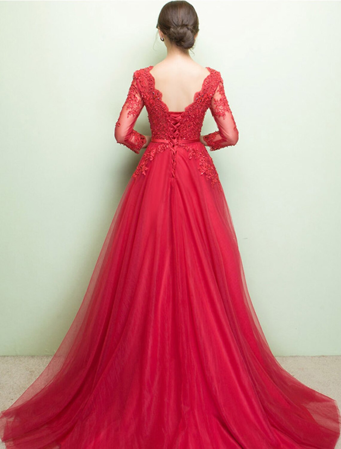 Abito da sera a trapezio, abito da festa, abito lussuoso, abito da cerimonia ...